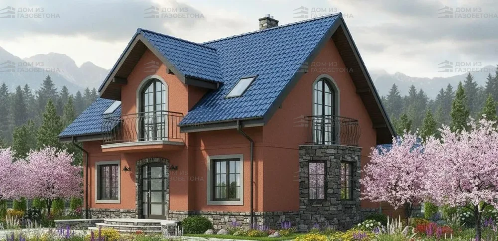 Проект Двухэтажный дом 15 на 10, 176 м2