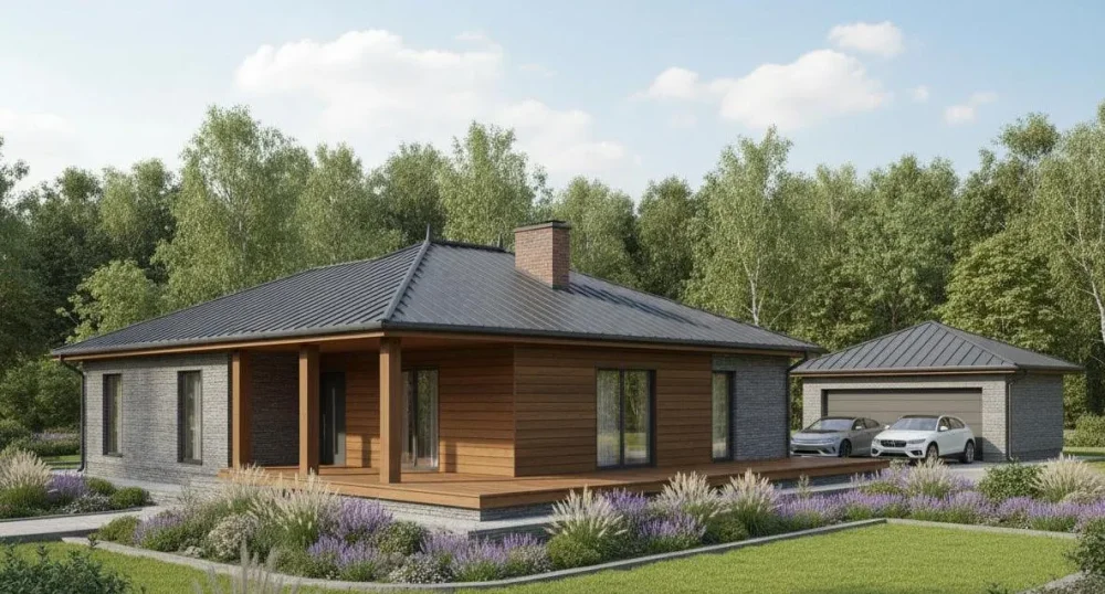 Проект Одноэтажный дом 14 на 22, 202 м2