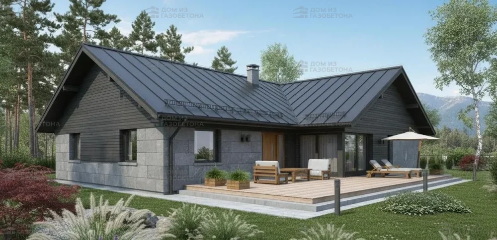 Проект Одноэтажный дом 14 на 24, 215 м2