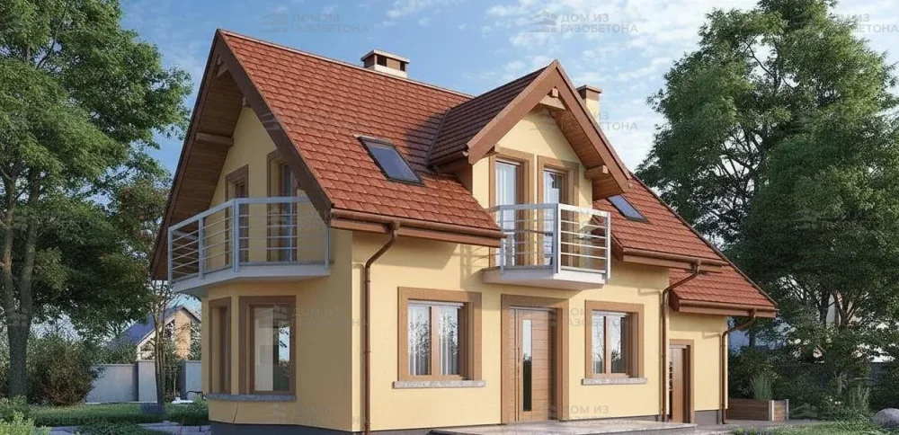 Проект Двухэтажный дом 13 на 8, 128 м2