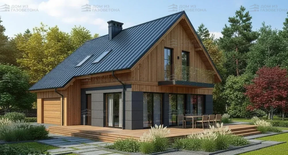 Проект Двухэтажный дом 13 на 10, 151 м2