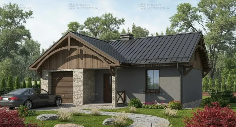 Проект Одноэтажный дом 11 на 9, 71 м2